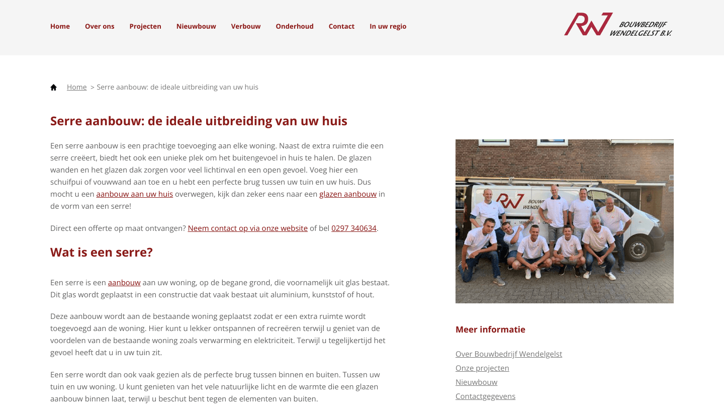 SEO tekst bouwbedrijf