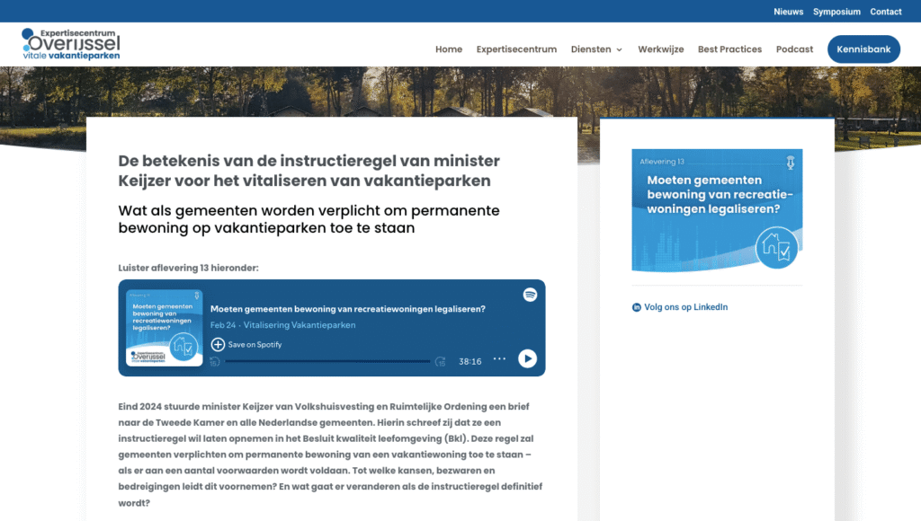screenshot van een blog over de instructieregel die misschien ingevoerd gaat worden