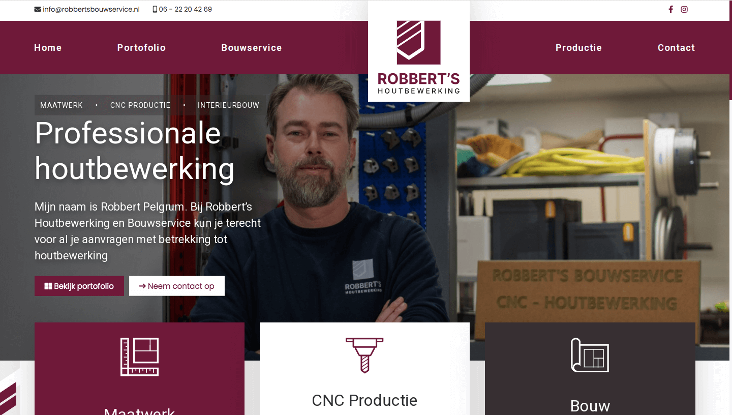 Webteksten Robberts Houtbewerking