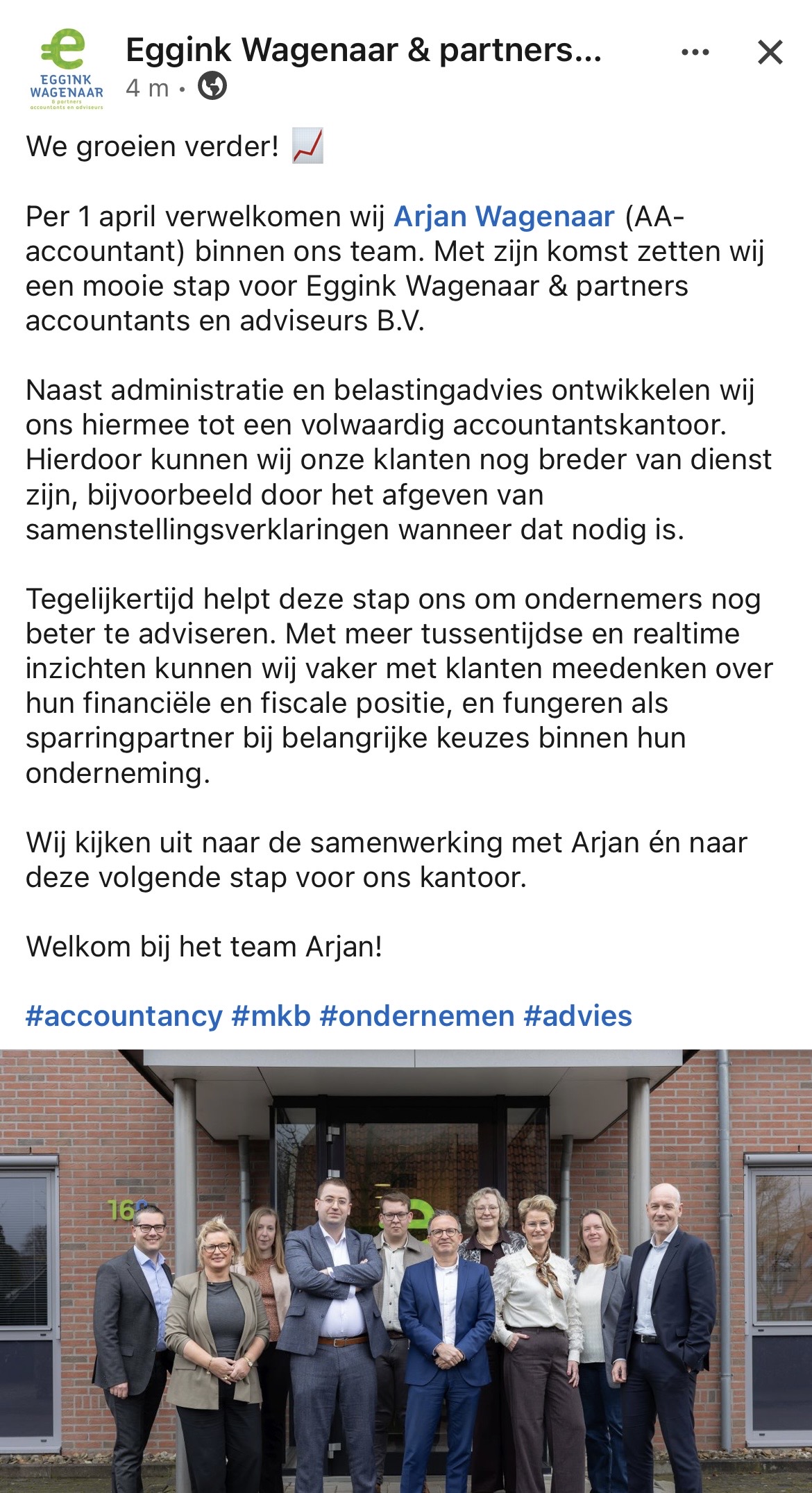 Communicatieplan Eggink Administratie en Belastingadviseurs