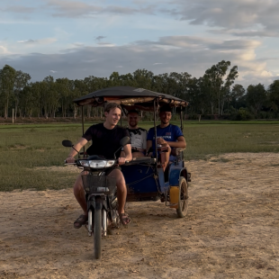 Tuktuk rijden Cambodja